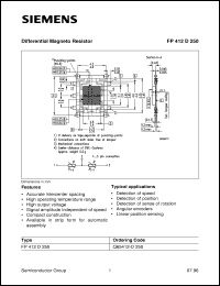 FP412D250 datasheet: Differential magneto resistor FP412D250