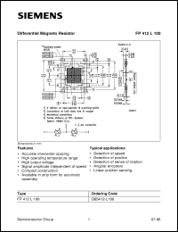 FP412L100 datasheet: Differential magneto resistor FP412L100