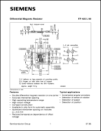 FP425L90 datasheet: Double differential magneto resistor FP425L90