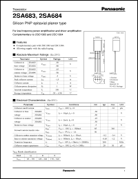 2SA0683 datasheet: Small signal silicon PNP transistor 2SA0683