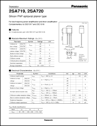 2SA0720 datasheet: Small signal silicon PNP transistor 2SA0720