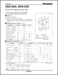 2SA1035 datasheet: Small signal silicon PNP transistor 2SA1035