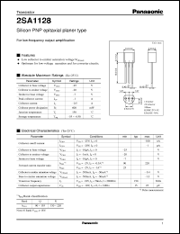 2SA1128 datasheet: Small signal silicon PNP transistor 2SA1128