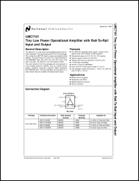 LMC7101BIM5 datasheet: Tiny Low Power Operational Amplifier with Rail-to-Rail Input and Output LMC7101BIM5