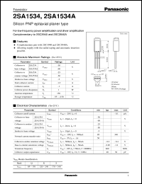 2SA1534A datasheet: Small signal silicon PNP transistor 2SA1534A