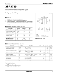 2SA1739 datasheet: Small signal silicon PNP transistor 2SA1739