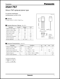 2SA1767 datasheet: Small signal silicon PNP transistor 2SA1767