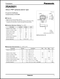 2SA2021 datasheet: Small signal silicon PNP transistor 2SA2021