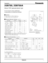 2SB0789 datasheet: Silicon PNP epitaxial planar type small signal transistor 2SB0789