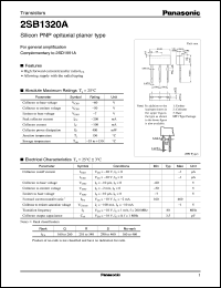 2SB1320A datasheet: Silicon PNP epitaxial planar type small signal transistor 2SB1320A