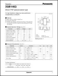 2SB1463 datasheet: Silicon PNP epitaxial planar type small signal transistor 2SB1463