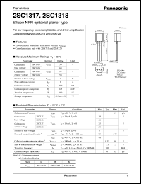 2SC1317 datasheet: Silicon NPN epitaxial planer type small signal transistor 2SC1317