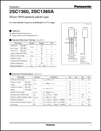 2SC1360A datasheet: Silicon NPN epitaxial planer type small signal transistor 2SC1360A