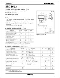 2SC5592 datasheet: Silicon NPN epitaxial planer type small signal transistor 2SC5592