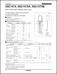 2SC1573 datasheet: Silicon NPN triple diffusion planer type small signal transistor 2SC1573