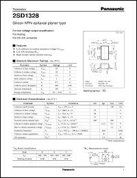 2SD1328 datasheet: Silicon NPN epitaxial planer type small signal transistor 2SD1328