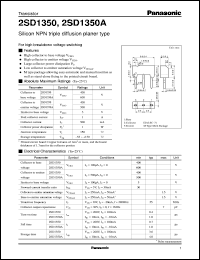 2SD1350A datasheet: Silicon NPN triple diffusion planer type small signal transistor 2SD1350A
