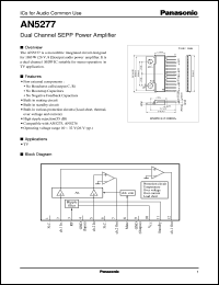 AN5277 datasheet: Dual Channel SEPP Power Amplifier AN5277