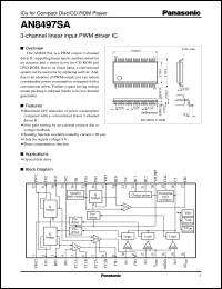 AN8497SA datasheet: 3-channel linear input PWM driver IC AN8497SA