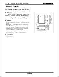 AN8730SB datasheet: 4-channel driver IC for optical disk AN8730SB
