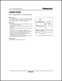 AN8816SB datasheet: 4ch. Linear Driver IC for CD/CD-ROM AN8816SB