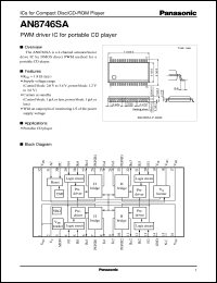 AN8746SA datasheet: PWM driver IC for portable CD player AN8746SA