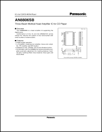 AN8806SB datasheet: Three-Beam Method Head Amplifier IC for CD Player AN8806SB