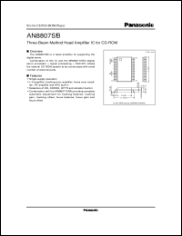 AN8807SB datasheet: Three-Beam Method Head Amplifier IC for CD-ROM AN8807SB