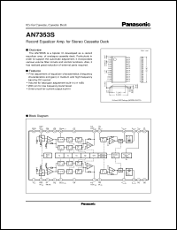 AN7353S datasheet: Record Equalizer Amp. for Stereo Cassette Deck AN7353S