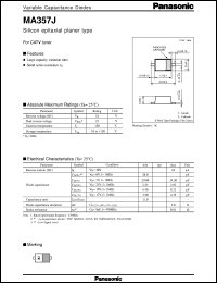 MA2Z357J datasheet: Silicon epitaxial planer type variable capacitance diode MA2Z357J