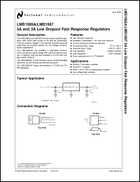 LMS1587ISX-ADJ datasheet: 3A Low Dropout Fast Response Regulators LMS1587ISX-ADJ