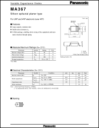 MA3Z367 datasheet: Silicon epitaxial planer type variable capacitance diode MA3Z367