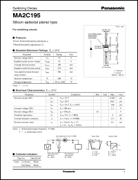 MA2C195 datasheet: Silicon epitaxial planer type switching diode MA2C195