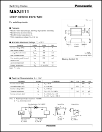 MA2J111 datasheet: Silicon epitaxial planer type switching diode MA2J111