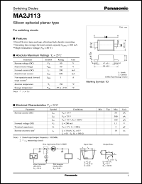 MA2J113 datasheet: Silicon epitaxial planer type switching diode MA2J113