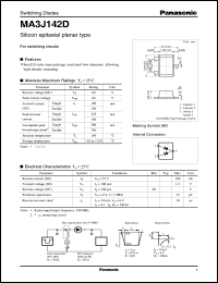 MA3J142D datasheet: Silicon epitaxial planer type switching diode MA3J142D