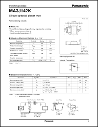 MA3J142K datasheet: Silicon epitaxial planer type switching diode MA3J142K