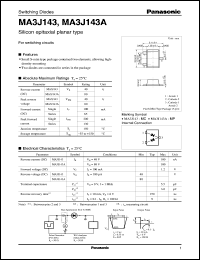 MA3J143A datasheet: Silicon epitaxial planer type switching diode MA3J143A