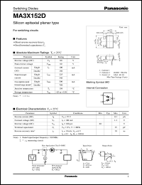 MA3X152D datasheet: Silicon epitaxial planer type switching diode MA3X152D