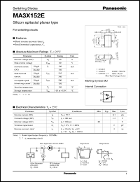 MA3X152E datasheet: Silicon epitaxial planer type switching diode MA3X152E