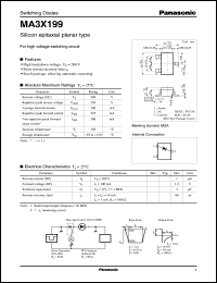 MA3X199 datasheet: Silicon epitaxial planer type switching diode MA3X199