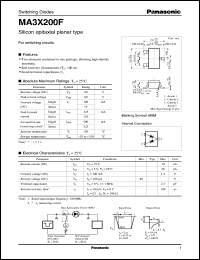 MA3X200F datasheet: Silicon epitaxial planer type switching diode MA3X200F