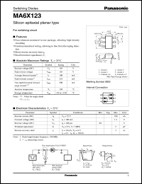MA6X123 datasheet: Silicon epitaxial planer type switching diode MA6X123
