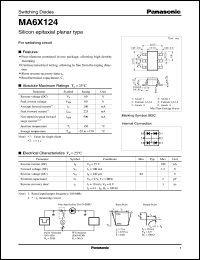 MA6X124 datasheet: Silicon epitaxial planer type switching diode MA6X124