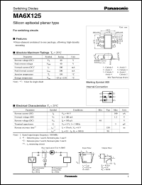 MA6X125 datasheet: Silicon epitaxial planer type switching diode MA6X125