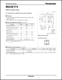 MA4X174 datasheet: Silicon planer type switching diode MA4X174