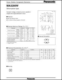 MAZ3200X datasheet: Silicon planer type zener diode MAZ3200X