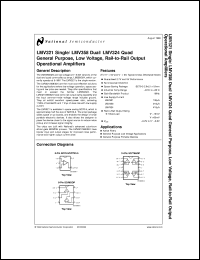 LMV324M datasheet: General Purpose, Low Voltage, Rail-to-Rail Output Operational Amplifiers LMV324M