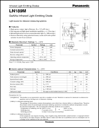 LN189M datasheet: GaAlAs Infrared Light Emitting Diode LN189M