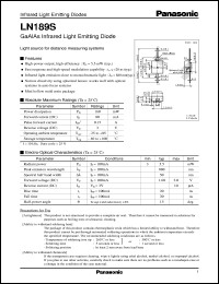 LN189S datasheet: GaAlAs Infrared Light Emitting Diode LN189S